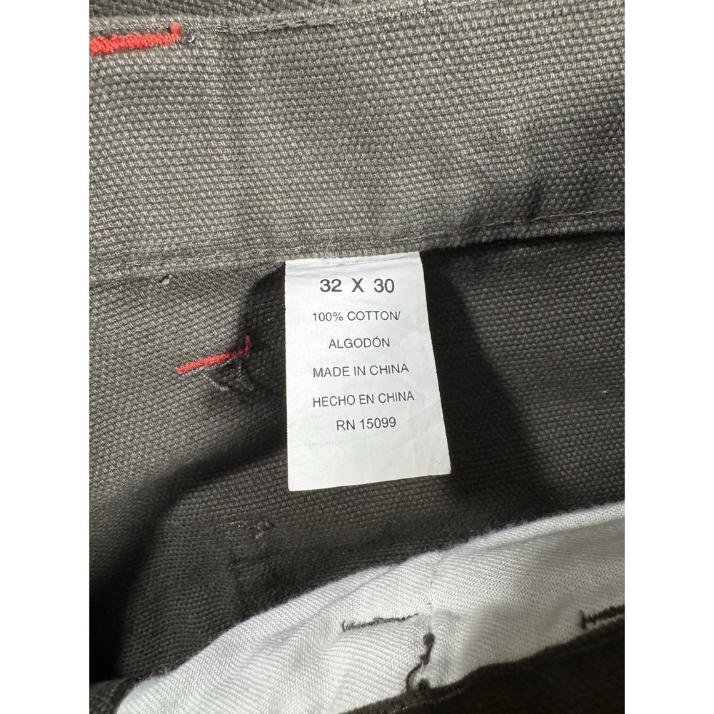 Craftsman Work Pants Mens 32x30 Gray Cotton Canvas Straight Leg Utility - Picture 4 of 10